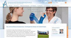 Desktop Screenshot of johanna-etienne-krankenhaus.de